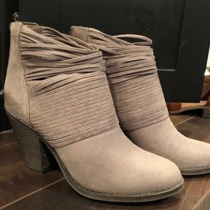 Gray Heeled Booties